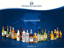 Presentation for Pernod Ricard Intranet
