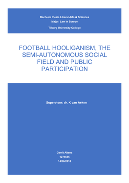 Football Hooliganism, the Semi-Autonomous Social Field and Public Participation