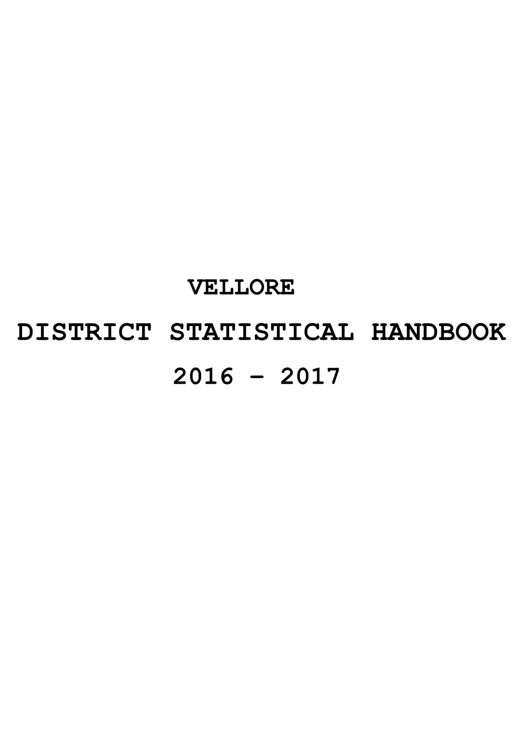 District Statistical Handbook 2016 – 2017