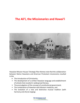 The Aliʻi, the Missionaries and Hawaiʻi