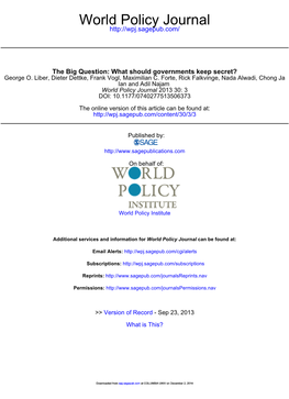 World Policy Journal