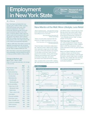 Employment in New York State