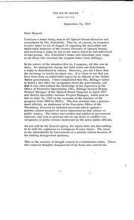 Daniel P. Moynihan to Bayard Rustin, September 30, 1969, Folder R