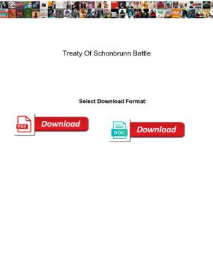 Treaty of Schonbrunn Battle