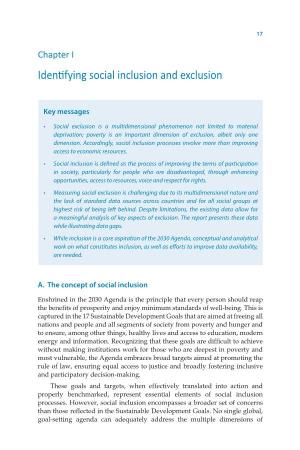 Chapter I: Identifying Social Inclusion and Exclusion