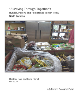 Hunger, Poverty and Persistence in High Point, North Carolina