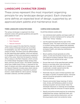 Landscape Character Zones and Approved Plants Lists