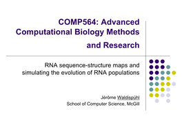 COMP564: Advanced Computational Biology Methods and Research