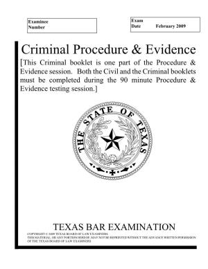 Criminal Procedure & Evidence