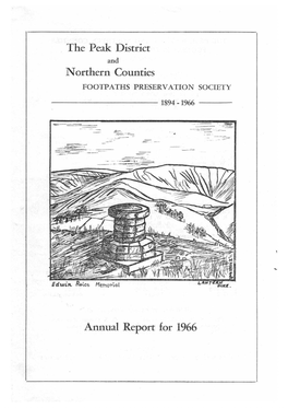 The Peak District Northern Counties Annual Report for 1966