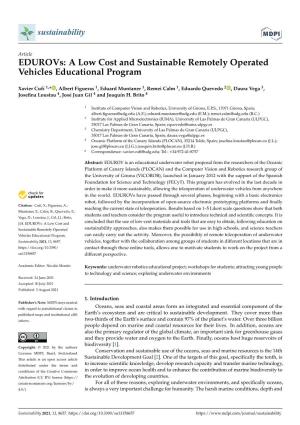 A Low Cost and Sustainable Remotely Operated Vehicles Educational Program