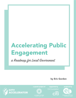 Accelerating Public Engagement a Roadmap for Local Government