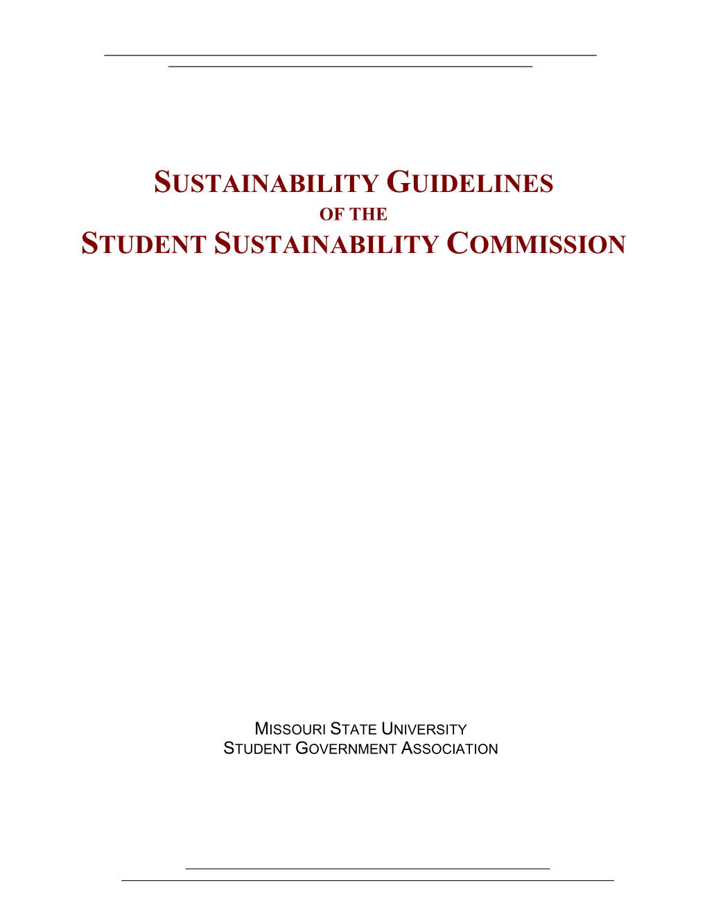 Student Sustainability Commission