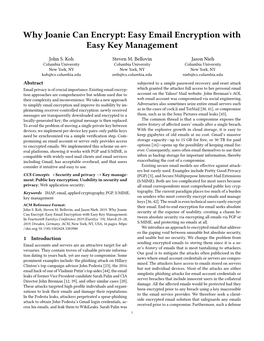 Easy Email Encryption with Easy Key Management