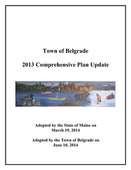 Town of Belgrade 2013 Comprehensive Plan Update