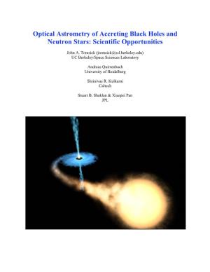 Optical Astrometry of Accreting Black Holes and Neutron Stars: Scientific Opportunities