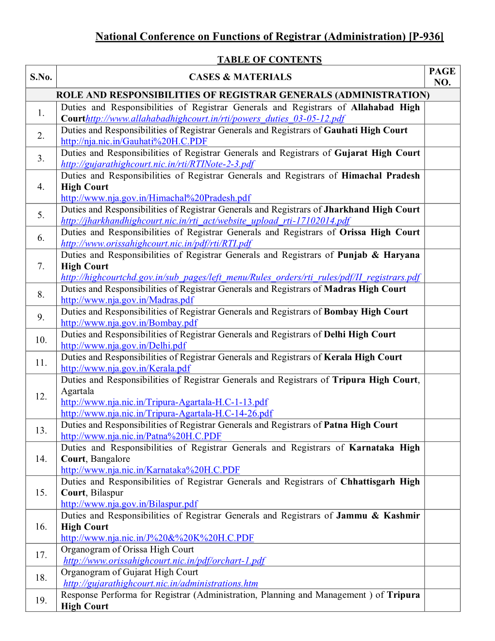 National Conference on Functions of Registrar (Administration) [P-936]