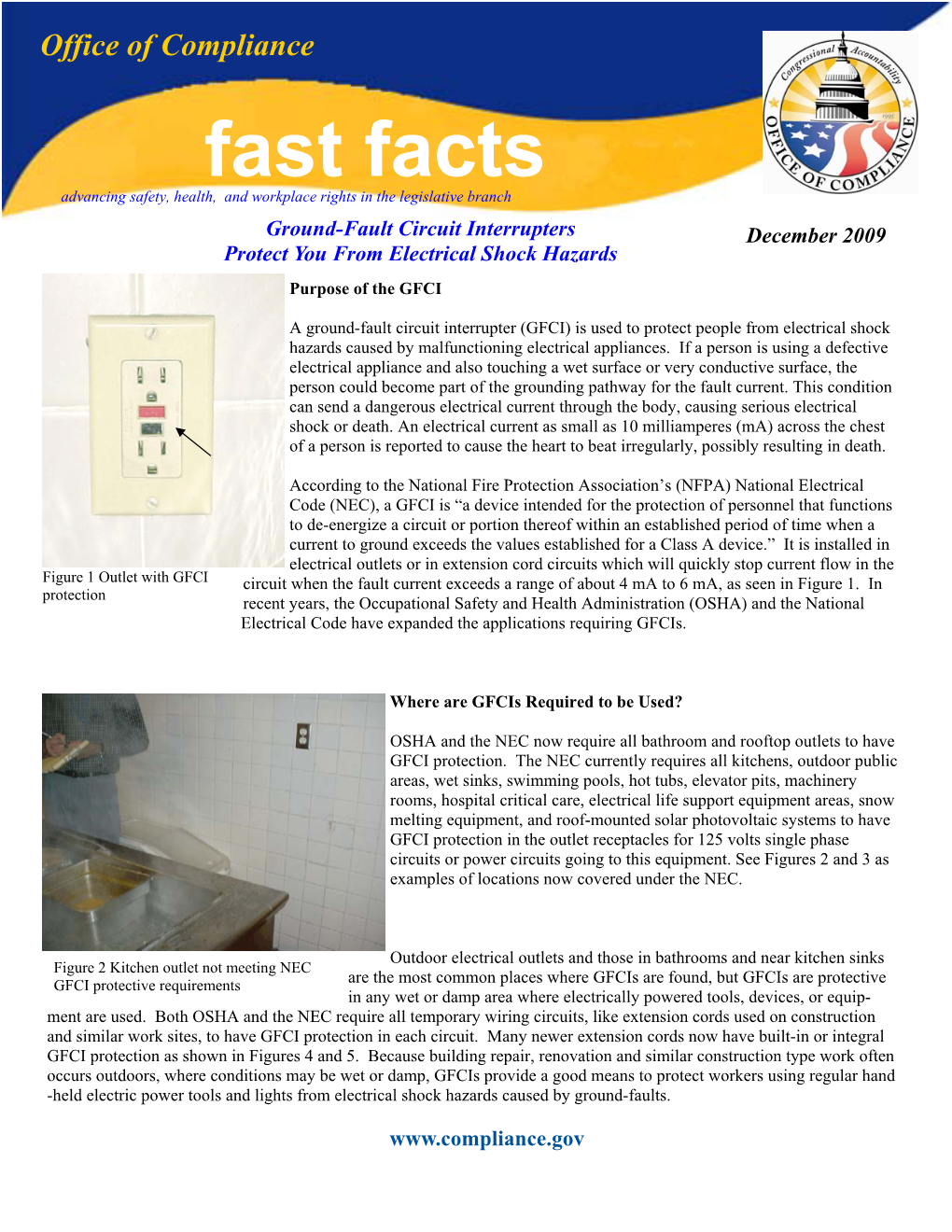 Ground-Fault Circuit Interrupters December 2009 Protect You from Electrical Shock Hazards Purpose of the GFCI