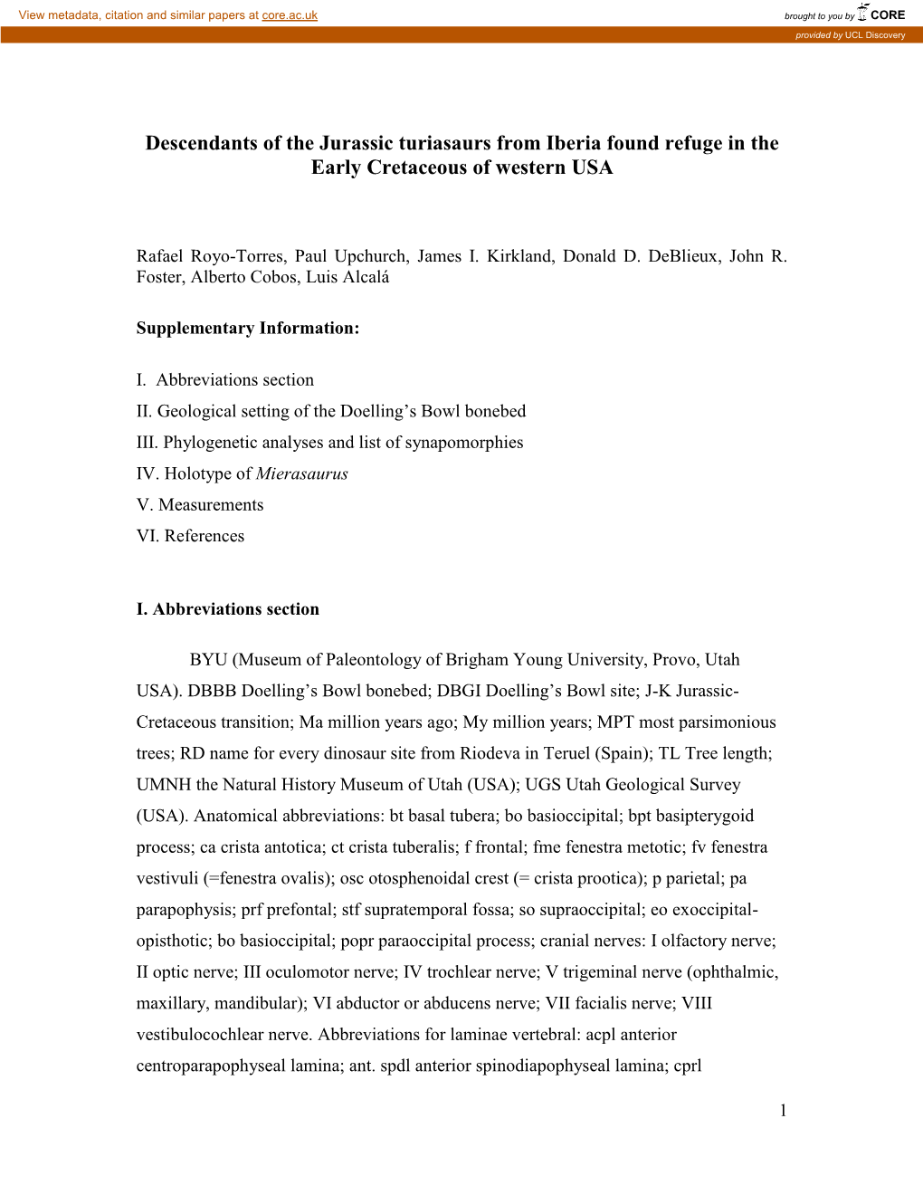 A Jurassic Basal Eusauropod Clade from Iberia Finds Refuge In