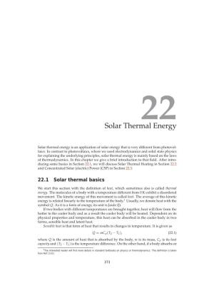 Solar Thermal Energy