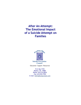 After an Attempt: the Emotional Impact of a Suicide Attempt on Families