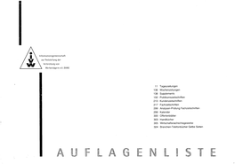 AUFLAGENLISTE Informationsgemeinschaft ~ Zur Feststellung Der ~ Verbreitung Von Werbeträgern E.V