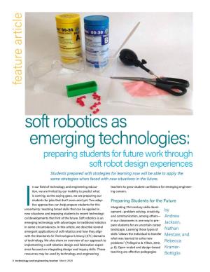 Soft Robotics As Emerging Technologies
