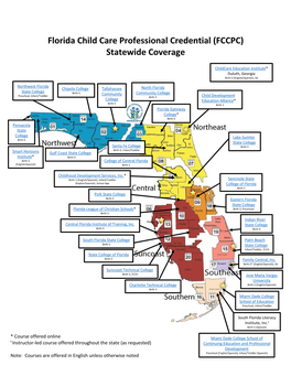 Florida Child Care Professional Credential (FCCPC) Statewide Coverage