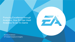 How EA Has Used Analytics to up It's Game