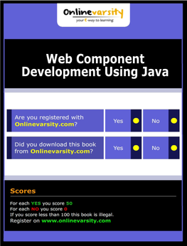 Web Component Development Using Java Web Component Development Using Java Learner’S Guide