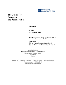 The Centre for European and Asian Studies