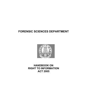 Handbook of Forensic Sciences Department