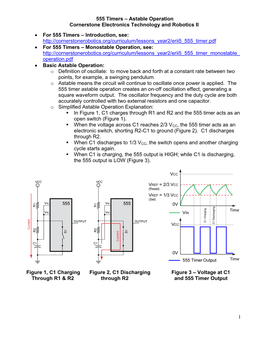 1 555 Timers – Astable Operation Cornerstone Electronics