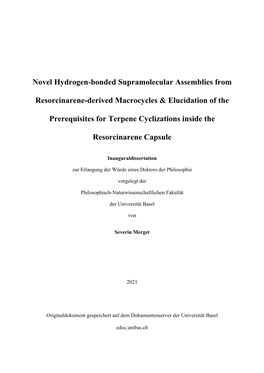 Novel Hydrogen-Bonded Supramolecular Assemblies From