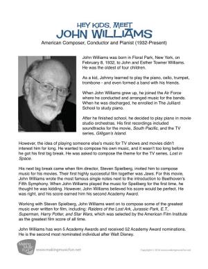 John Williams Biography.Pdf
