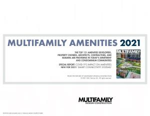 Multifamily Amenities 2021