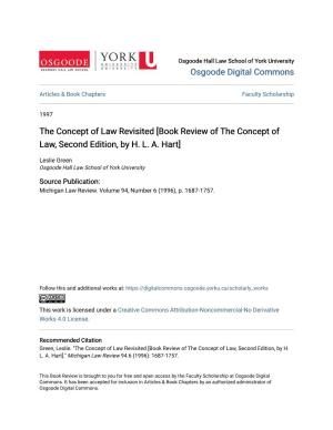 The Concept of Law Revisited [Book Review of the Concept of Law, Second Edition, by H