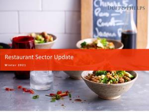 Restaurant Sector Update Winter 2021