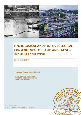 Hydrological and Hydrogeological Consequences of Rapid and Large – Scale Urbanization