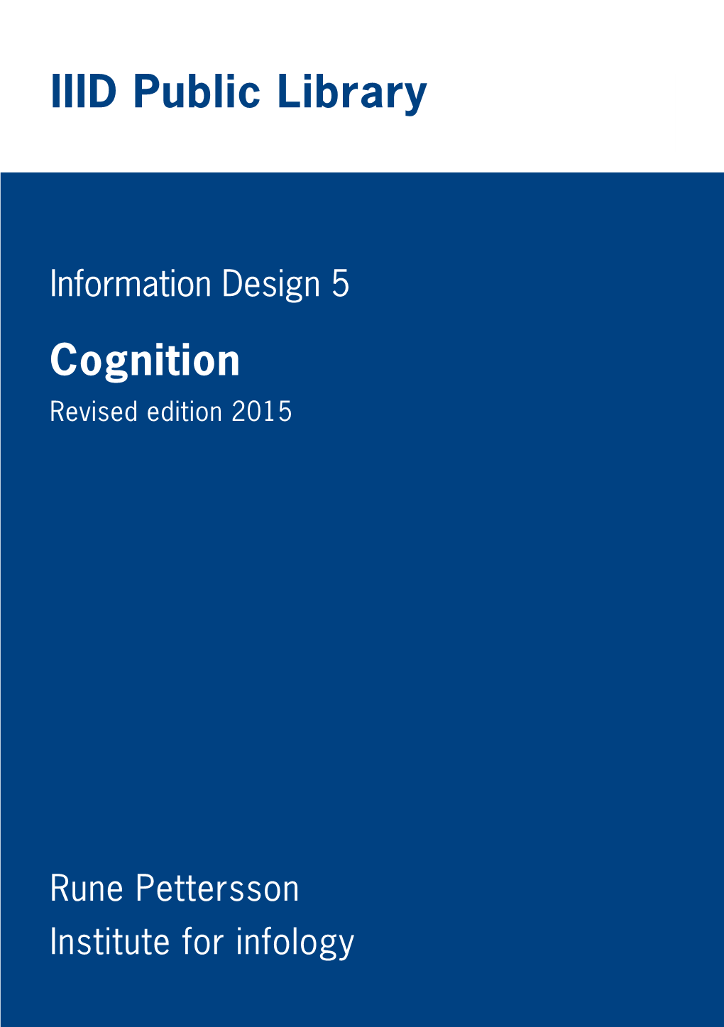 Cognition Revised Edition 2015