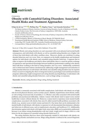 Obesity with Comorbid Eating Disorders: Associated Health Risks and Treatment Approaches