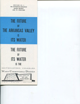 The Arkansas Valley Its Water