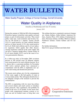 WB Waterquality Airplanes