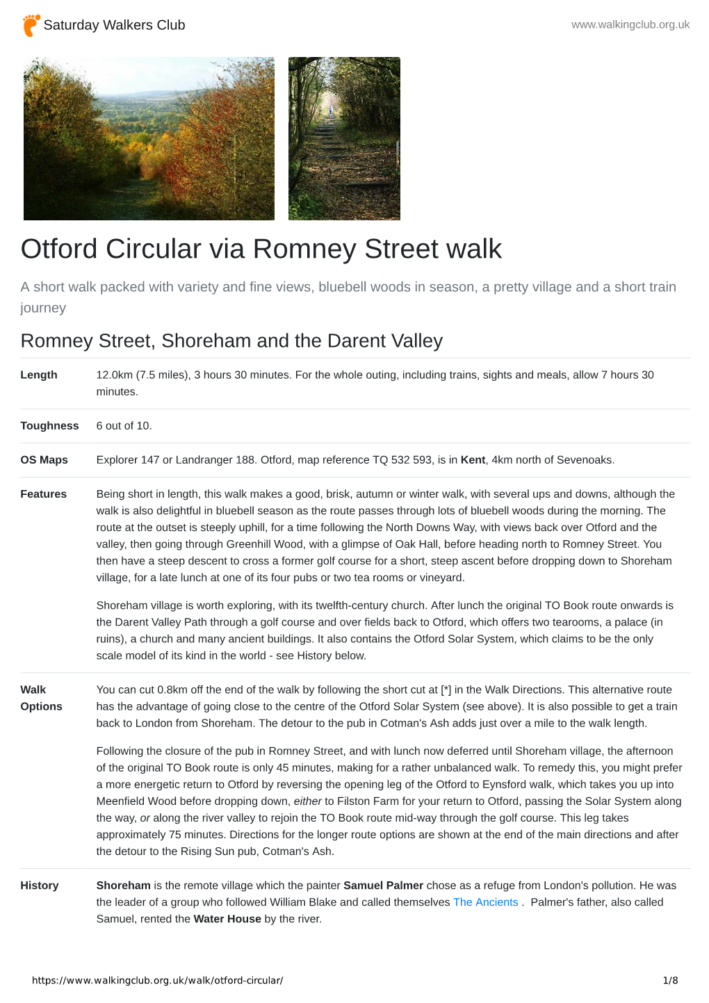 Otford Circular Via Romney Street Walk