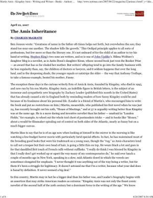 The Amis Inheritance