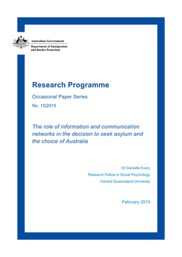 The Role of Information and Communication Networks in the Decision to Seek Asylum and the Choice of Australia