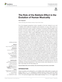 The Role of the Baldwin Effect in the Evolution of Human Musicality