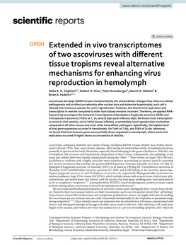 Extended in Vivo Transcriptomes of Two Ascoviruses with Different Tissue