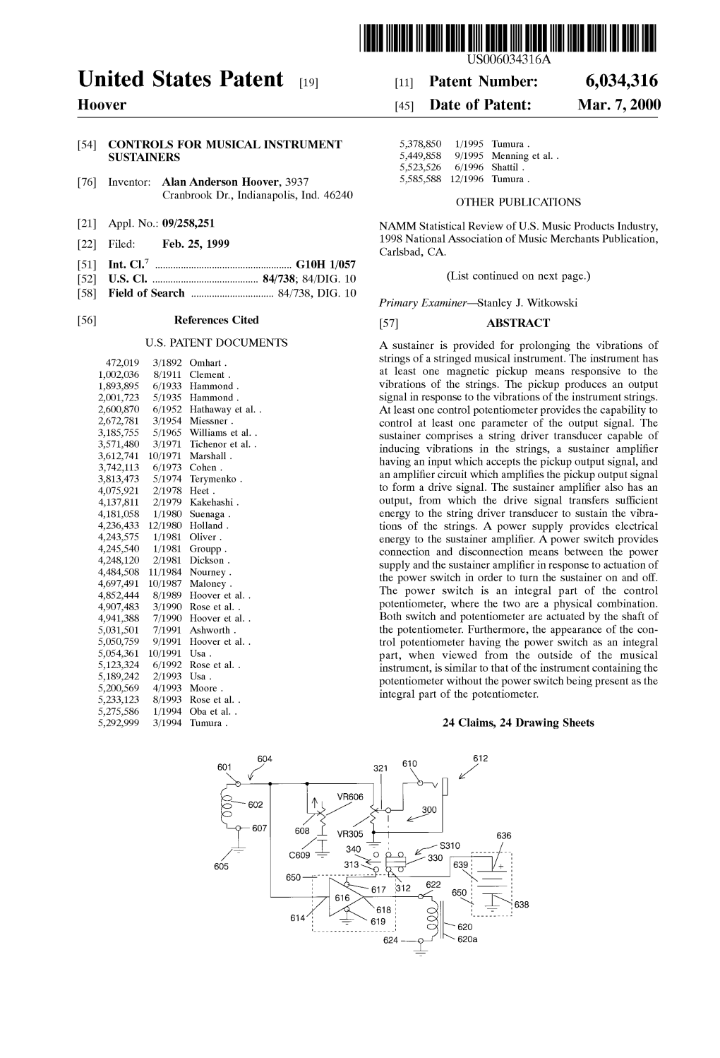 United States Patent (19) 11 Patent Number: 6,034,316