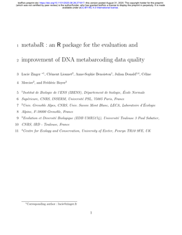 An R Package for the Evaluation and Improvement of DNA